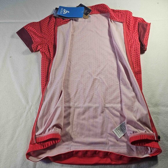 Odlow Women's Stand-up collar Full Zip Essential Jersey, S, Paradise Pink - Picture 4 of 10